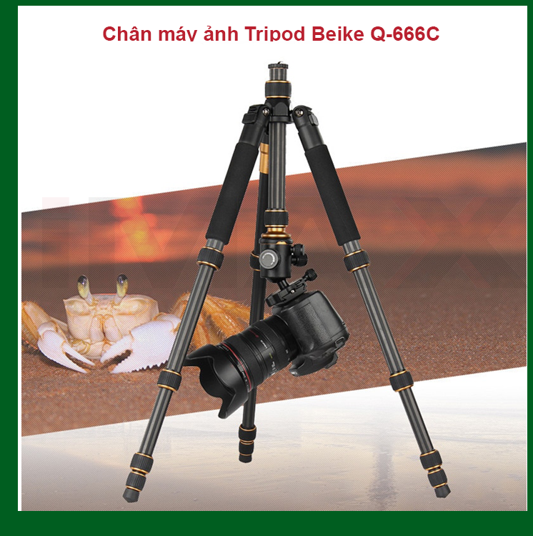 CHÂN MÁY ẢNH TRIPOD BEIKE Q-666C - HÀNG NHẬP KHẨU