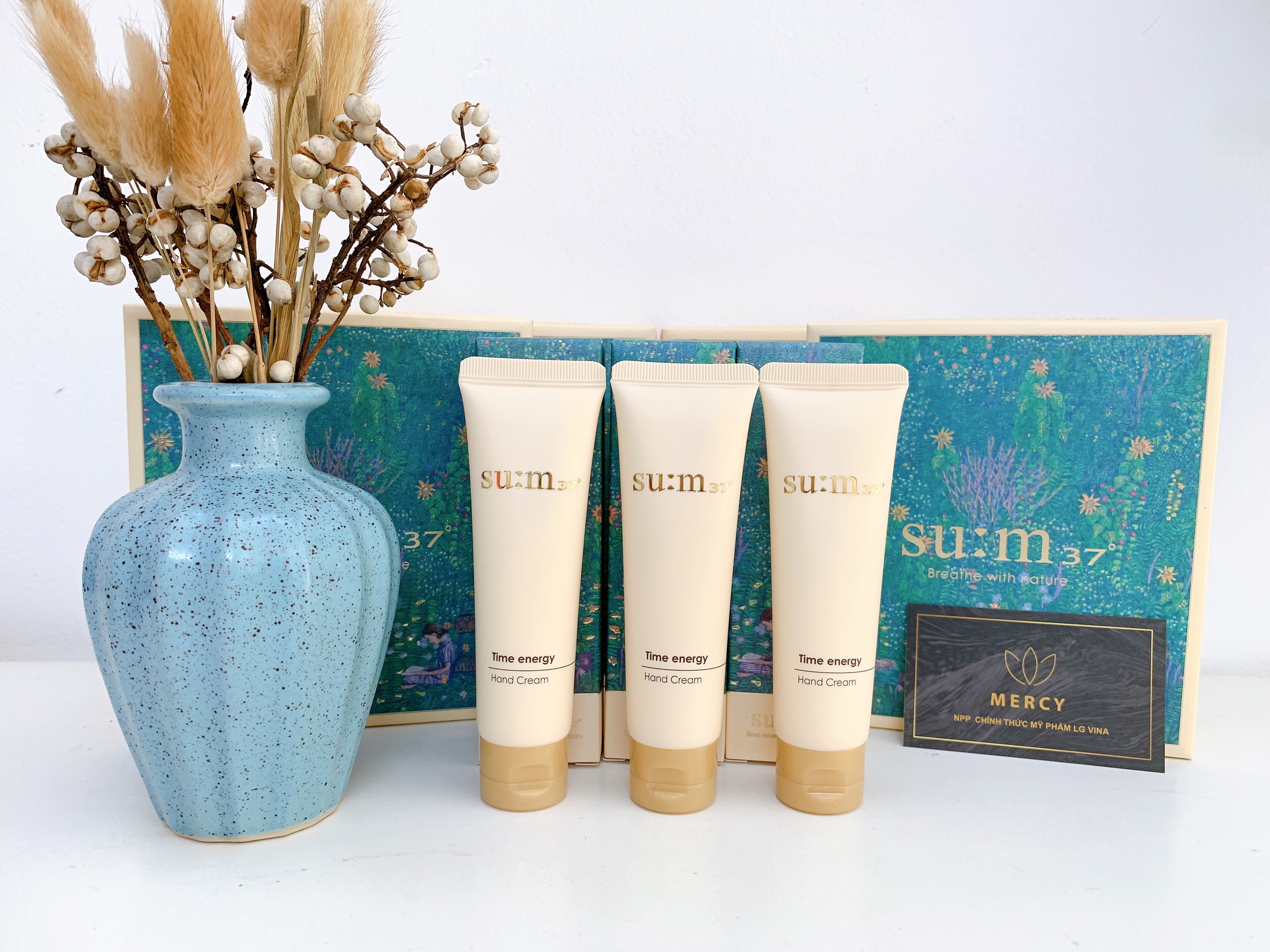 Bộ dưỡng ẩm và làm dịu da tay Su:m37 Time Energy Hand Cream Special Set