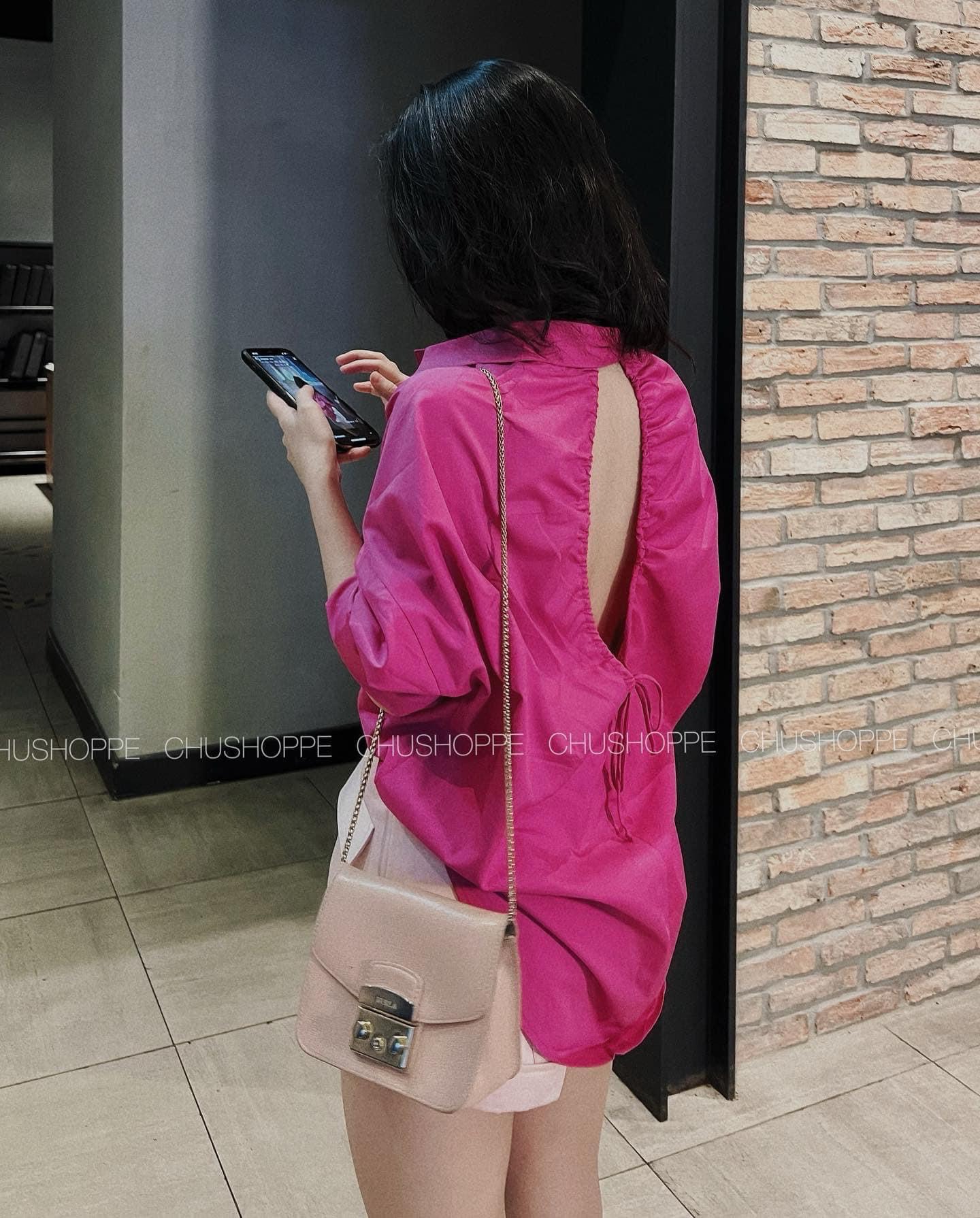 SET ÁO SƠ MI HỒNG + QUẦN SHORTS