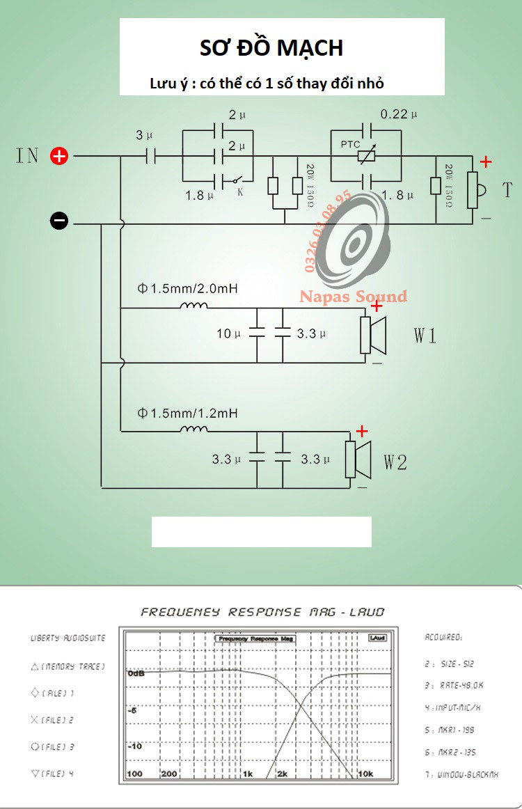 PHÂN TẦN 2 BASS 1 TRÉP CHO LOA BASS 40 50 PA325 - GIÁ 1 MẠCH - MẠCH PHÂN TẦN FUN ĐÔI - PHÂN TẦN FULL ĐÔI