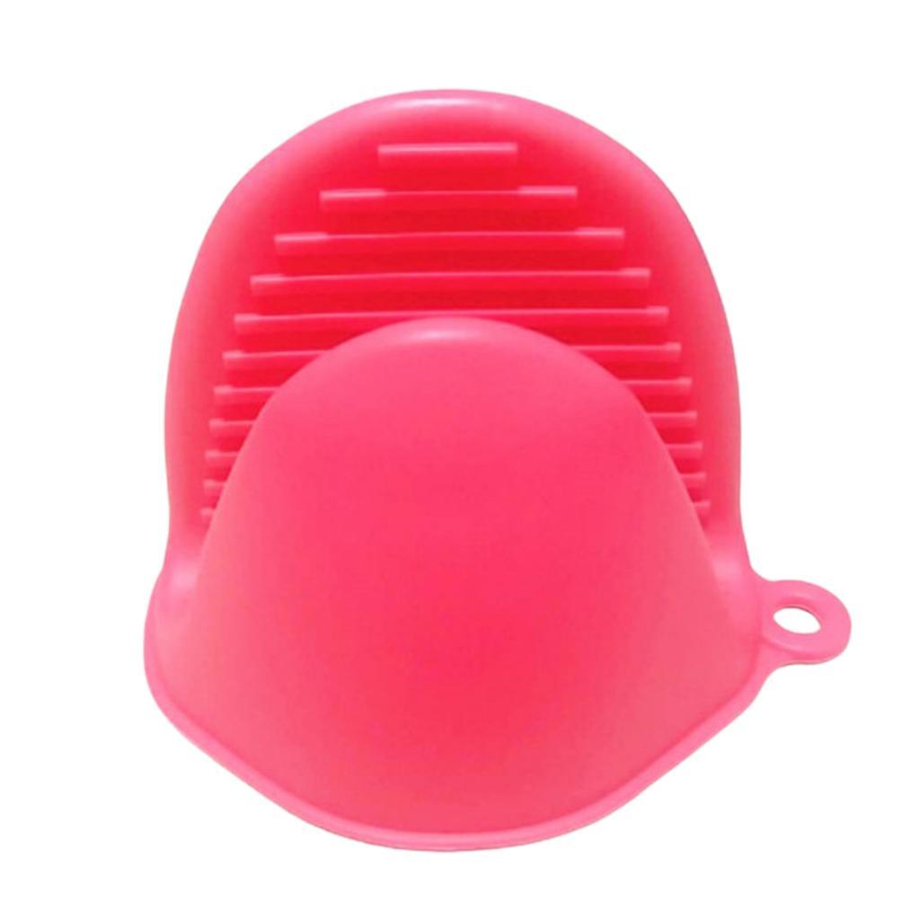 2 Pairs Silicone Pot Holder Mini Oven Mitts Gloves Insulation Kitchen Tools