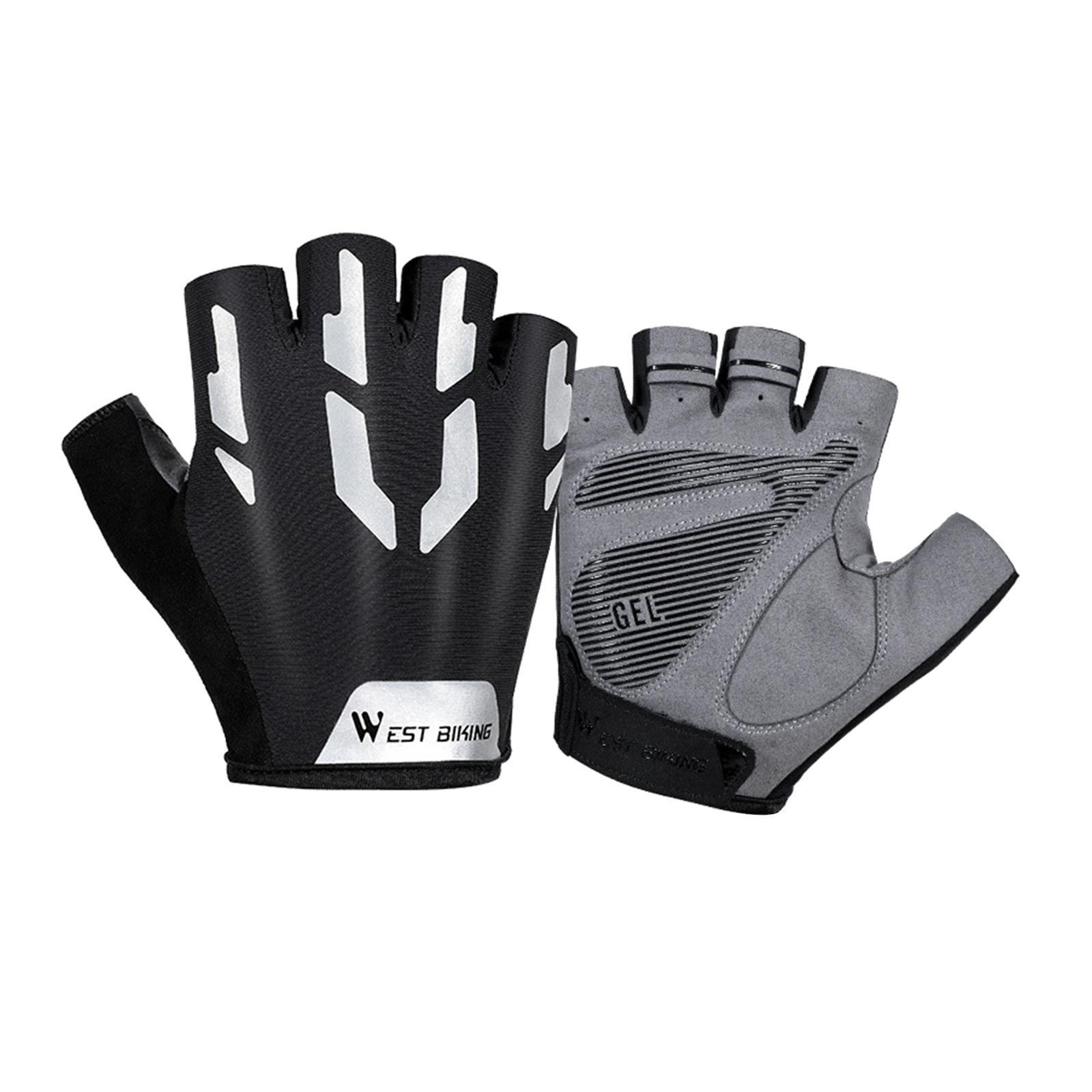 Unisex Cycling Gloves Half Finger Padded Fingerless