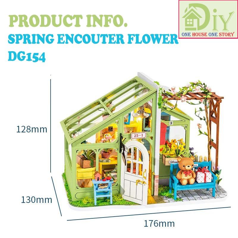 Mô hình ENCOUTER FLOWER tự lắp ráp bằng gỗ (Kèm LED)- Quà tặng giáng sinh tự làm