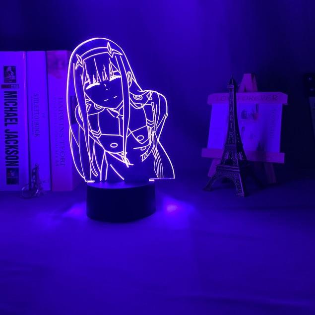 Đèn ngủ 3D Đèn Anime Waifu Darling Trong franxx Zero 2 - trang trí nhà cửa
