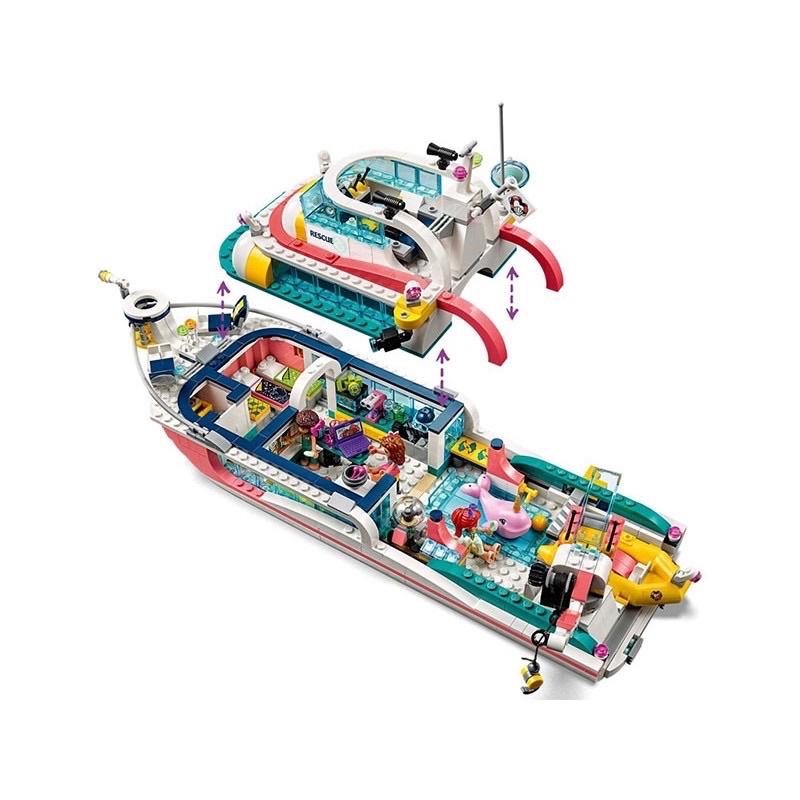 Đồ chơi lắp ráp cho bé gái Bela Friends 11373 - Lắp ráp  Du Thuyền Tàu Thám Hiểm Đại Dương - giải cứu sinh vật biển