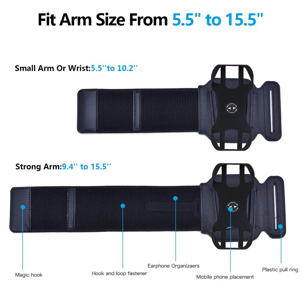 Túi Đựng Điện Thoại Đeo Tay Xoay 360 Độ 4.5 "- 6.5"