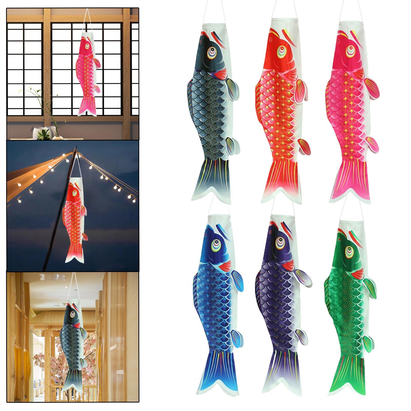 Japanese Windsock Carp Flag, Japanese Carp Flag, 6Pcs Flag Sailfish Wind Streamer Japanese Carp Windsock, for Balcony Izakaya Room Home