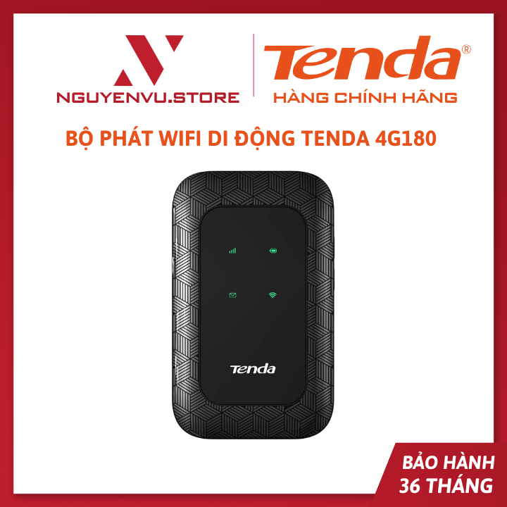 Bộ Phát WiFi Di Động Tenda 4G180 | 4G LTE | 150Mbps - Hàng Chính Hãng