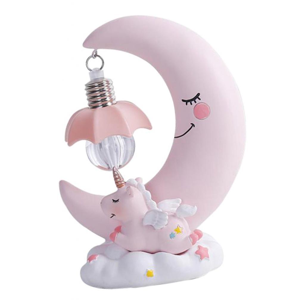Moon Dream Night Light Baby Kid Room Sleeping LED Bed Table Lamp Decor Set