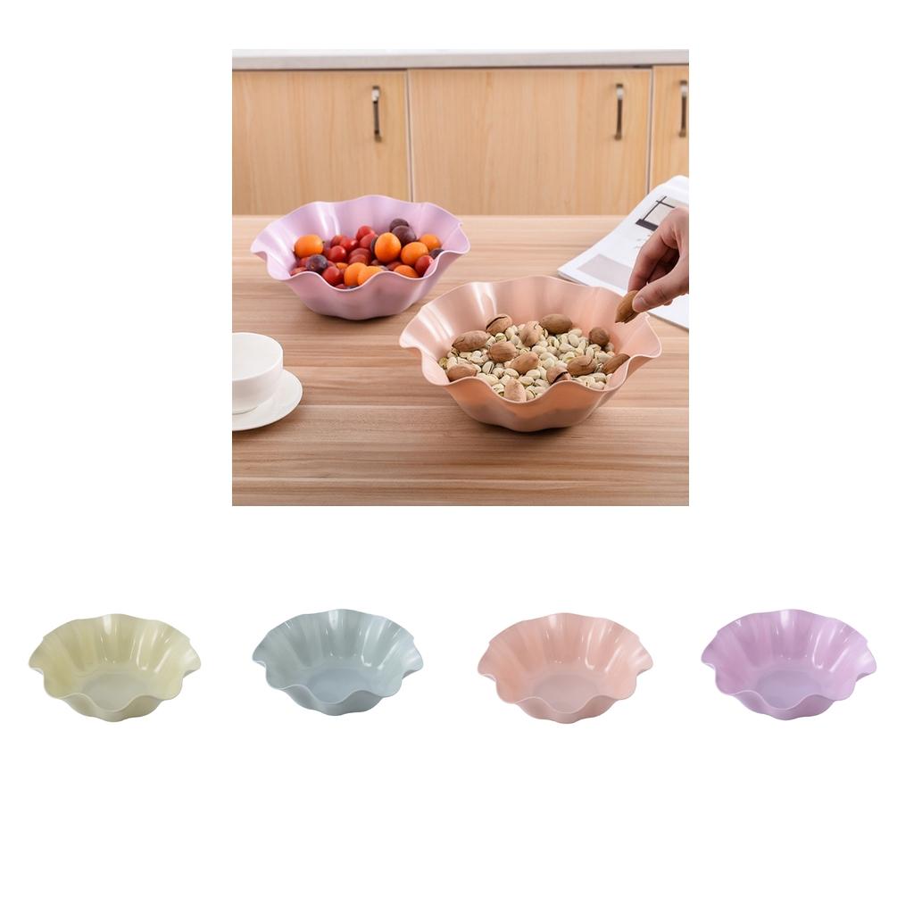 Fruit Plate Lotus Leaf Shape Snack Storage Tray Blue