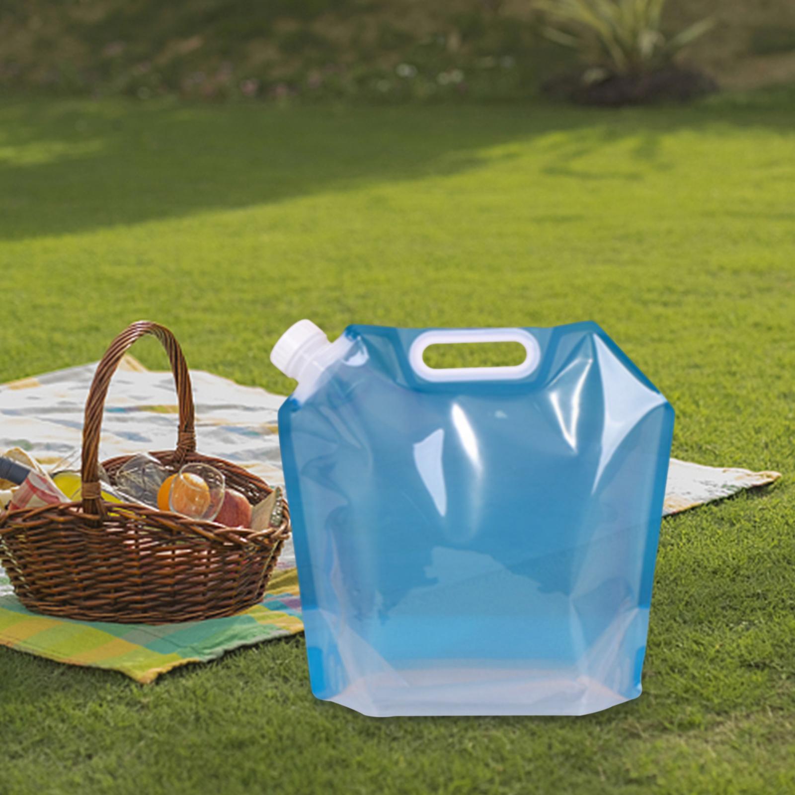 Foldable Water Tank Container Bag 5L Outdoor Drinking Tool Durable 32.5x30cm