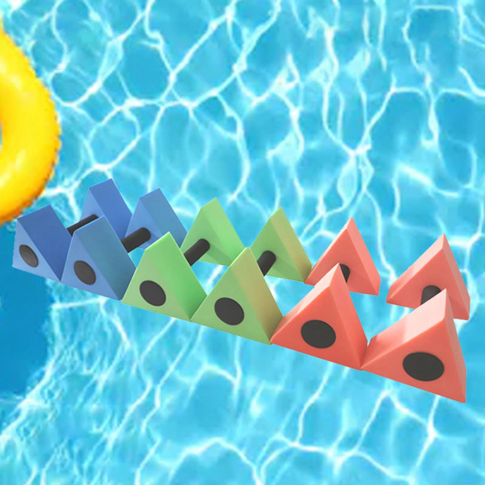 Aquatic Dumbbell Triangle Water Dumbbells EVA Aquatic Exercise Dumbbells High Buoyancy Swimming Barbell Hand Bar for Water Aerobics Workouts