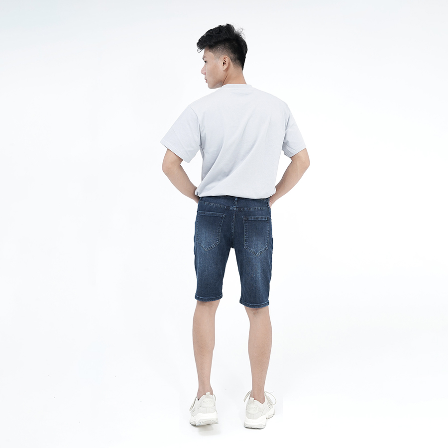 Quần Short Jeans Nam Cao Cấp HUNTER X-RAYS Form  Slimfit Thun Màu Xanh Nam Tính S61