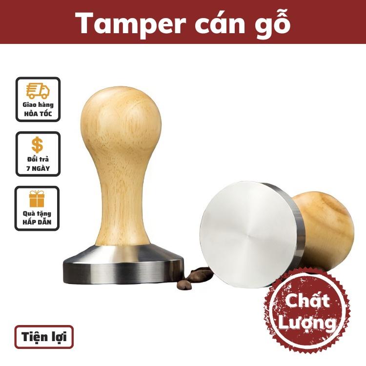 Tamper 58mm Tay nén cà phê thích hợp pha cho Espresso có nhiều loại đường kính khác nhau 51-53-58mm