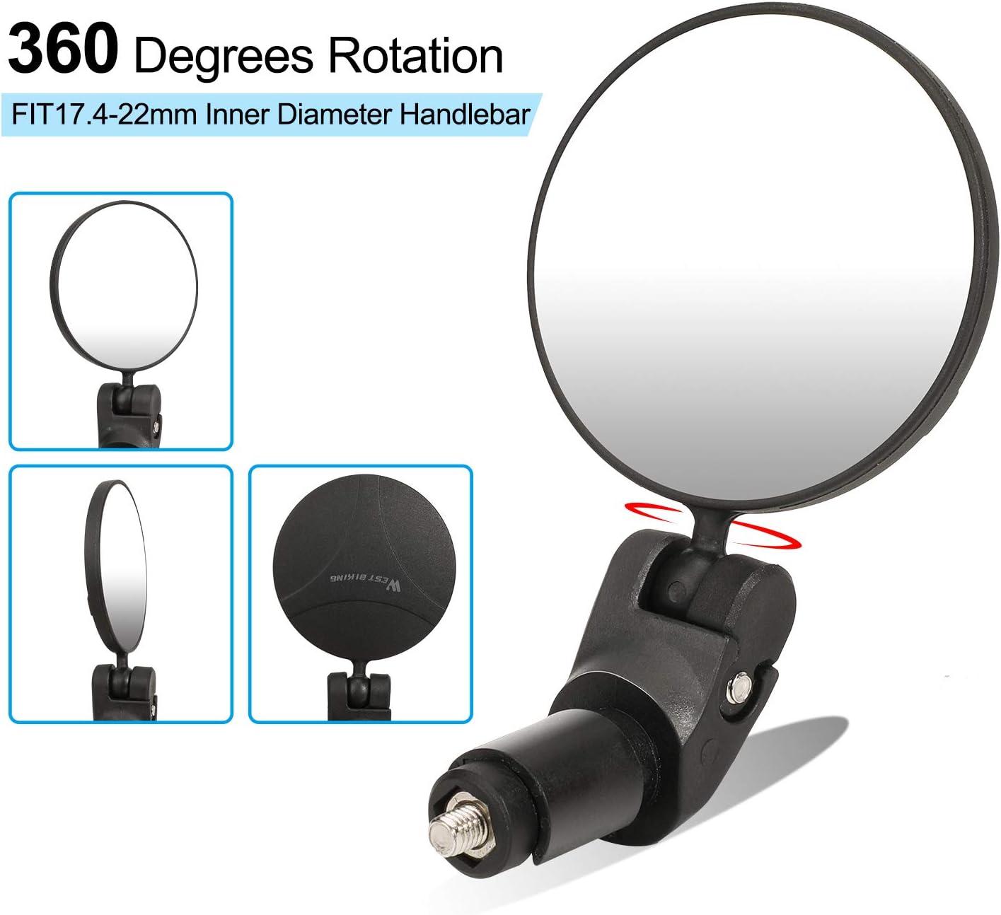 Gương Xe Đạp 2 Cái, Tay Lái Có Thể Điều Chỉnh 360 Độ Độ Nét Cao Gương Cầu Lồi Gương Xe Đạp Cho Xe Đạp Đường Núi Xe Đạp Xe Máy
