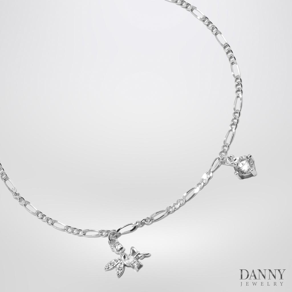 Lắc Tay Danny Jewelry Bạc 925 Xi Rhodium Hoạ Tiết Nàng Tiên Tinker Bell LACY339