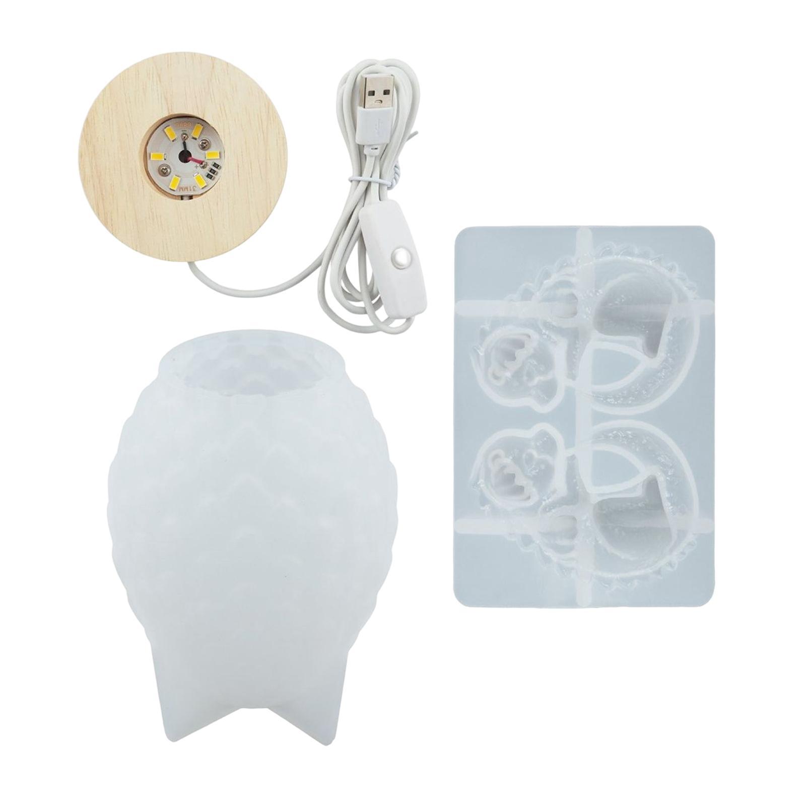 Dragon Egg Resin Model, Dragon Model for Resin Casting with Lamp Base, 3D Dragon Egg Silicone Model for Resin Epoxy Casting Craft