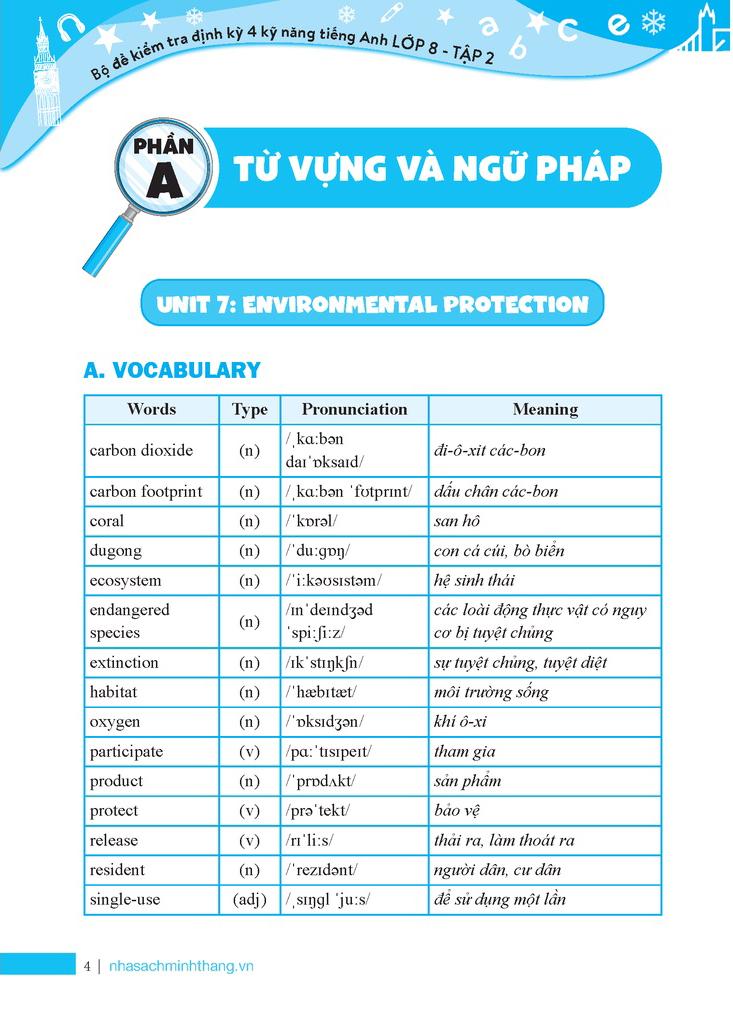 Global Success - Bộ Đề Kiểm Tra Định Kỳ 4 Kỹ Năng Tiếng Anh Lớp 8 - Tập 2 - Có Đáp Án