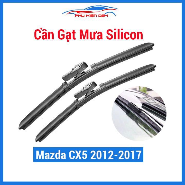 Bộ 2 chổi gạt mưa Silicon theo xe Mazda CX5 CX-5 2012-2013-2014-2015-2016-2017