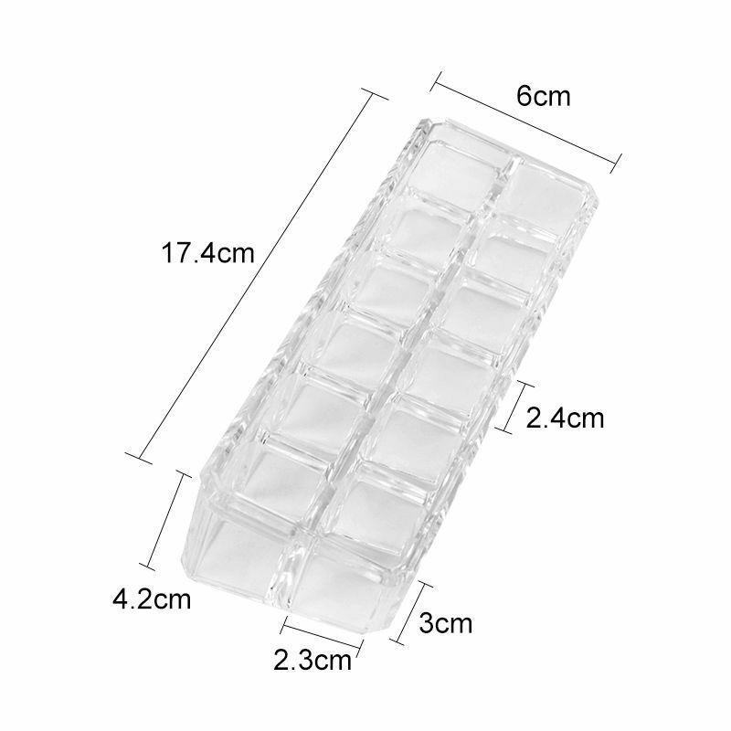 Khay Nhựa Acrylic Trong Suốt 12 Ngăn Đựng Mỹ Phẩm Tiện Dụng