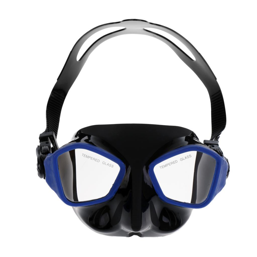 Deluxe Professional Underwater Scuba Diving Snorkeling Freediving Silicone Goggles Mask Snorkel Tube Set + Dive Mask Strap