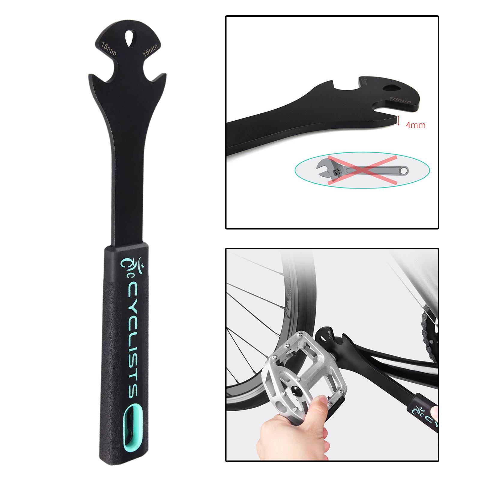 Bike Pedal Wrench 15mm Bicycle Pedals Spanner Removal Mechanic Repair Tool