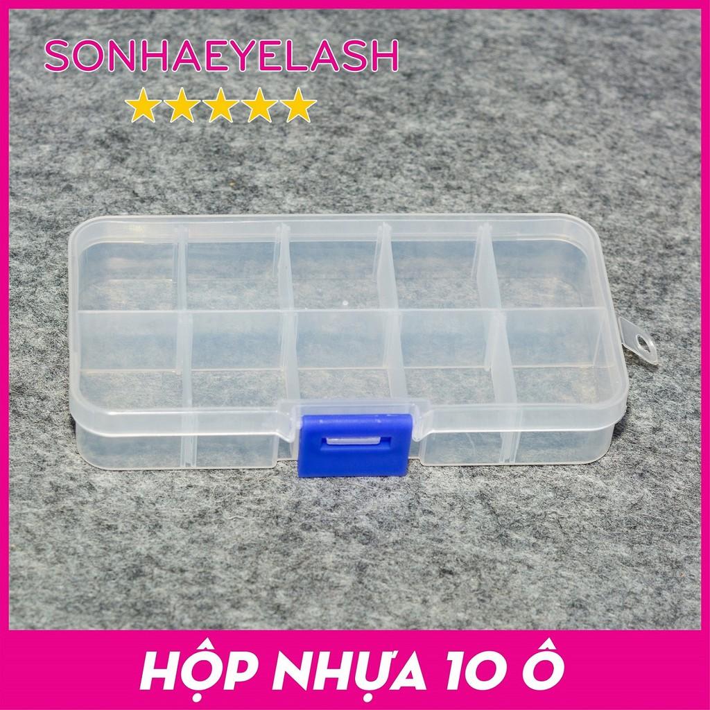 Hộp nhựa 10 ô đựng đồ, phụ kiện nối mi