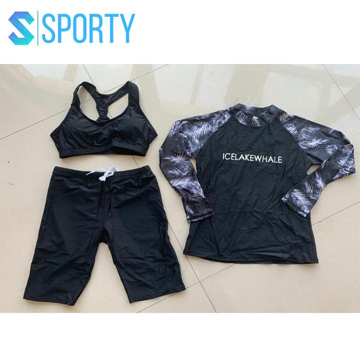 Đồ Bơi Nữ Big Size SPORTY SW191, áo dài tay chống nắng thun lạnh co giãn 4 chiều