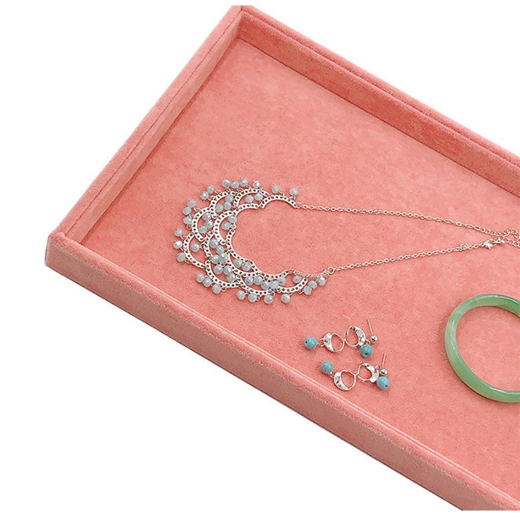 2 Packs Display Organizer Ring Necklace Tray Showcase Diamond Holder Case