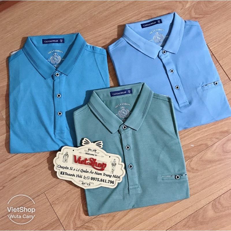 Áo phông áo thun cộc tay nam trung niên chất cực mát+ẢNH SHOP CHỤP