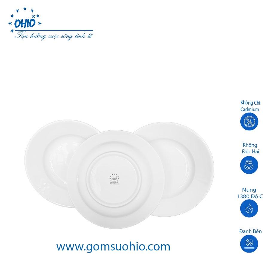 Đĩa Sâu 20.5cm Sứ Trắng OHIO