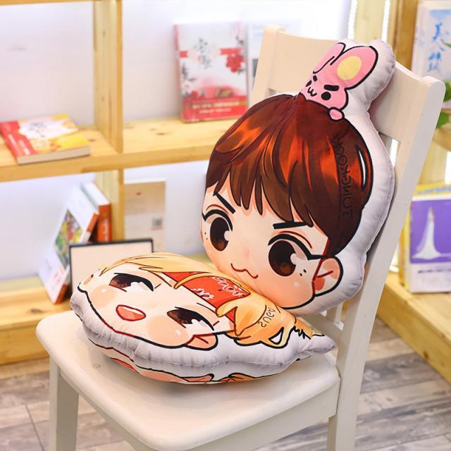 Gối BTS chibi tặng kèm sticker BTS