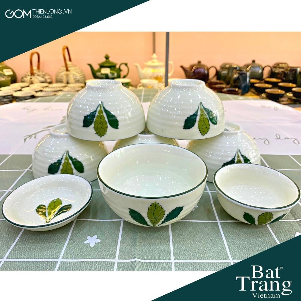 Combo Bộ Bát Đĩa Thắp Hương Hoa Mặt Trời Lá Ngò Gai ĐK50cm - Đồ Thờ Cúng Bát Tràng - Gốm Thiên Long