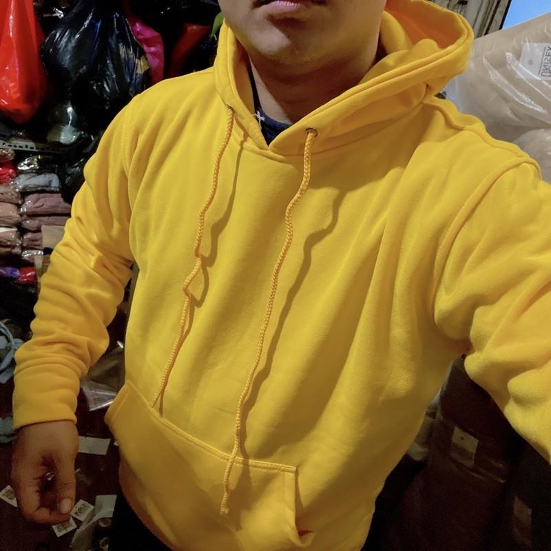 Áo hoodie unisex 2T Store H16 màu vàng hoa Mai khoác nỉ chui đầu nón 2 lớp dày dặn đẹp chất lượng