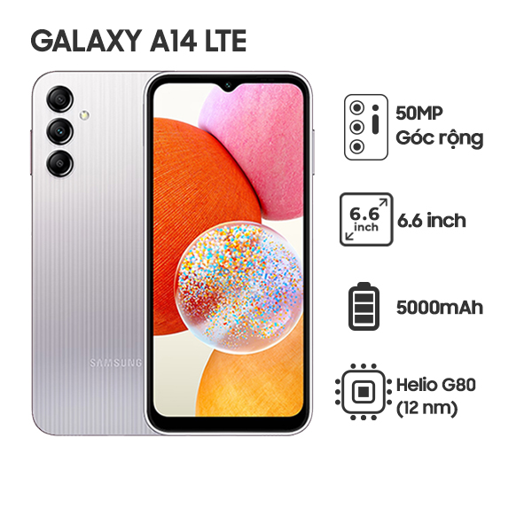 Điện thoại Samsung Galaxy A14 LTE 4GB/128GB - Hàng Chính Hãng - Đã kích hoạt bảo hành