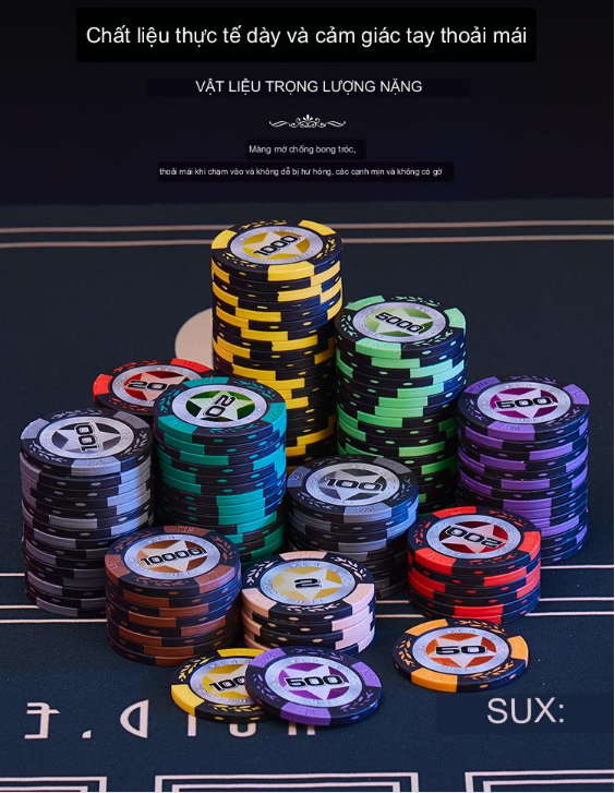 Bộ Phỉnh 100 Chip Texas Poker