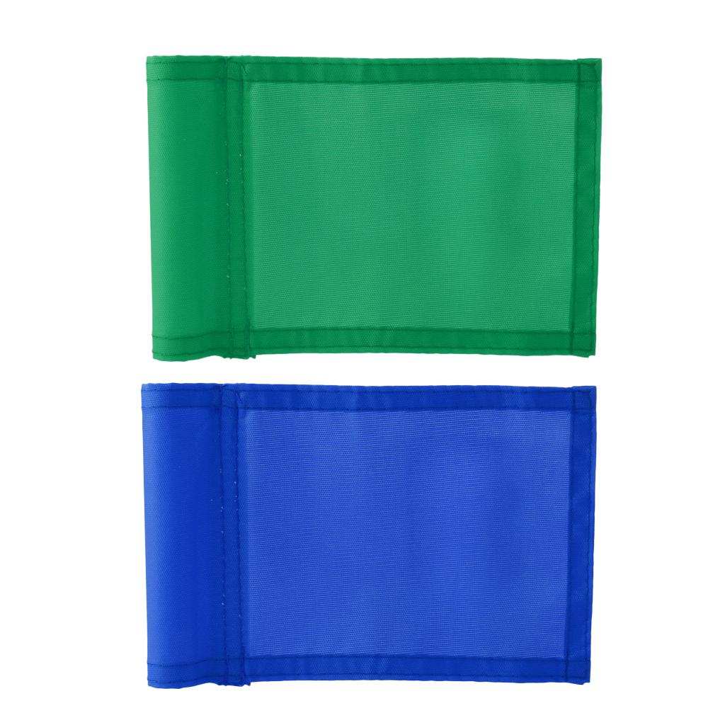 2Pcs Nylon Golf Pole Flag Practicing Putting Green Target Flags 18x13cm