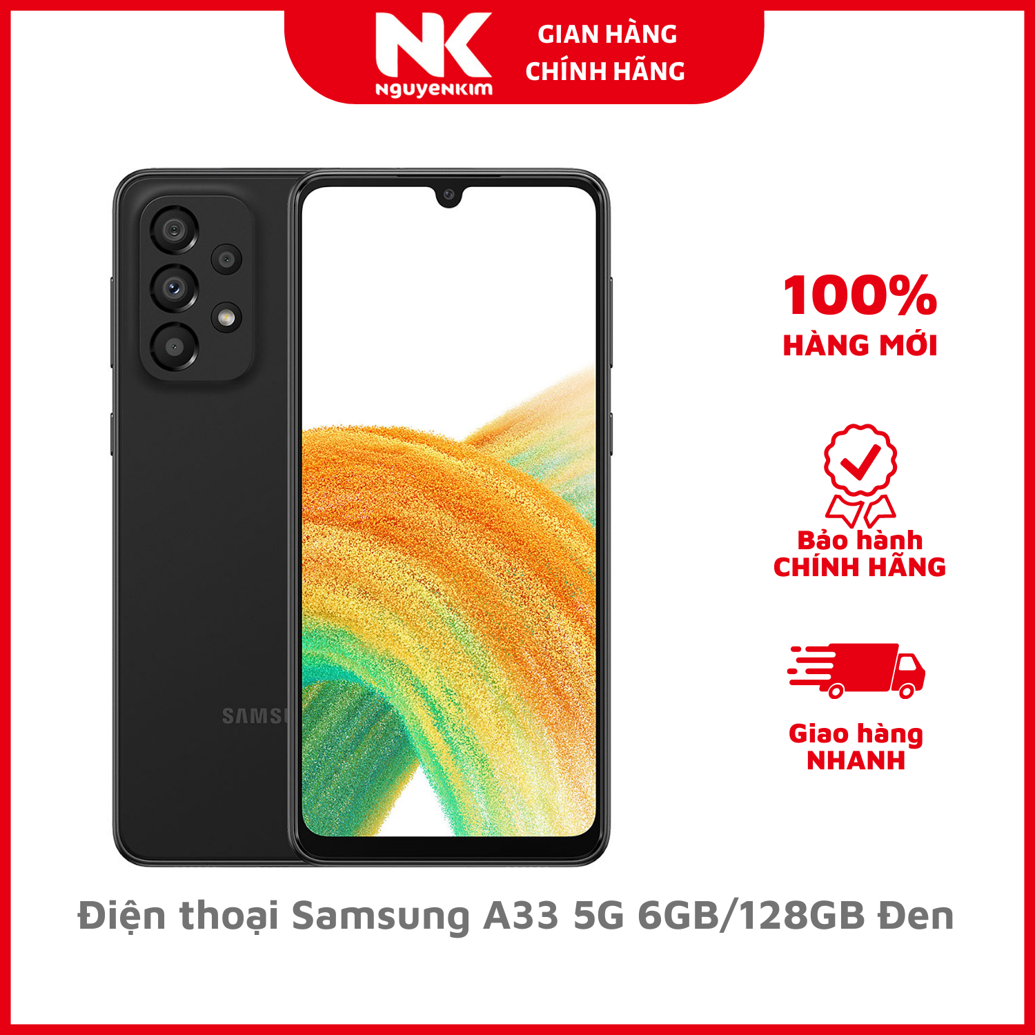 Điện thoại Samsung A33 5G 6GB/128GB Đen - Hàng Chính Hãng