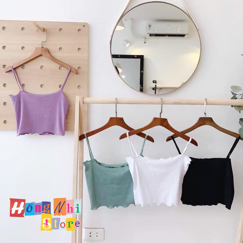 Áo 2 Dây Croptop Body Cuốn Lai Dáng Ôm Ulzzang - MM