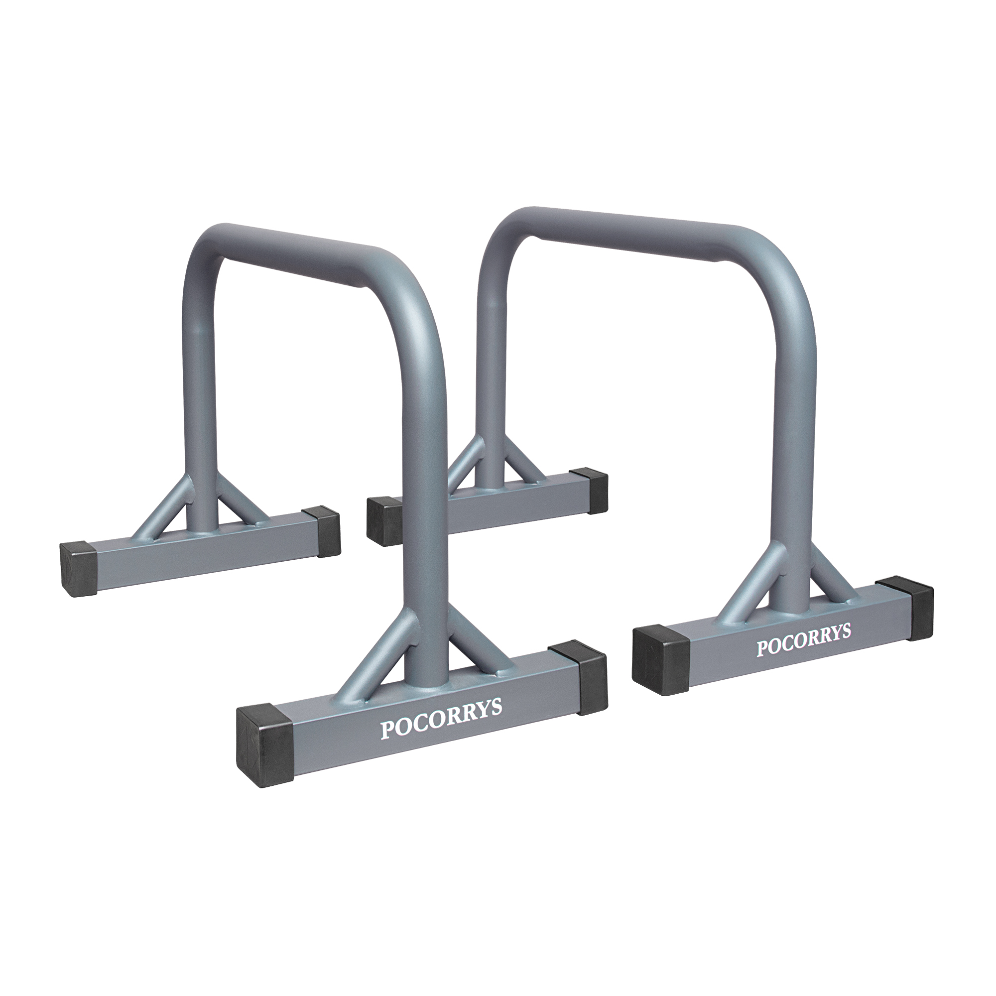 Combo 3 bộ Xà kép, Dụng cụ chống đẩy, Parallettes Pocorrys 02, Màu ghi