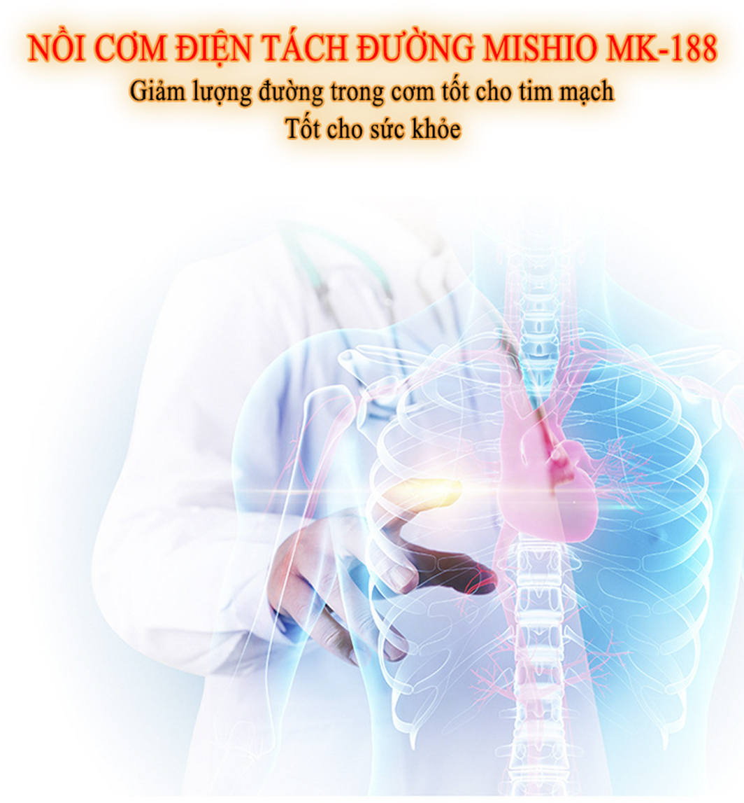 Nồi cơm điện tách đường Mishio MK-188