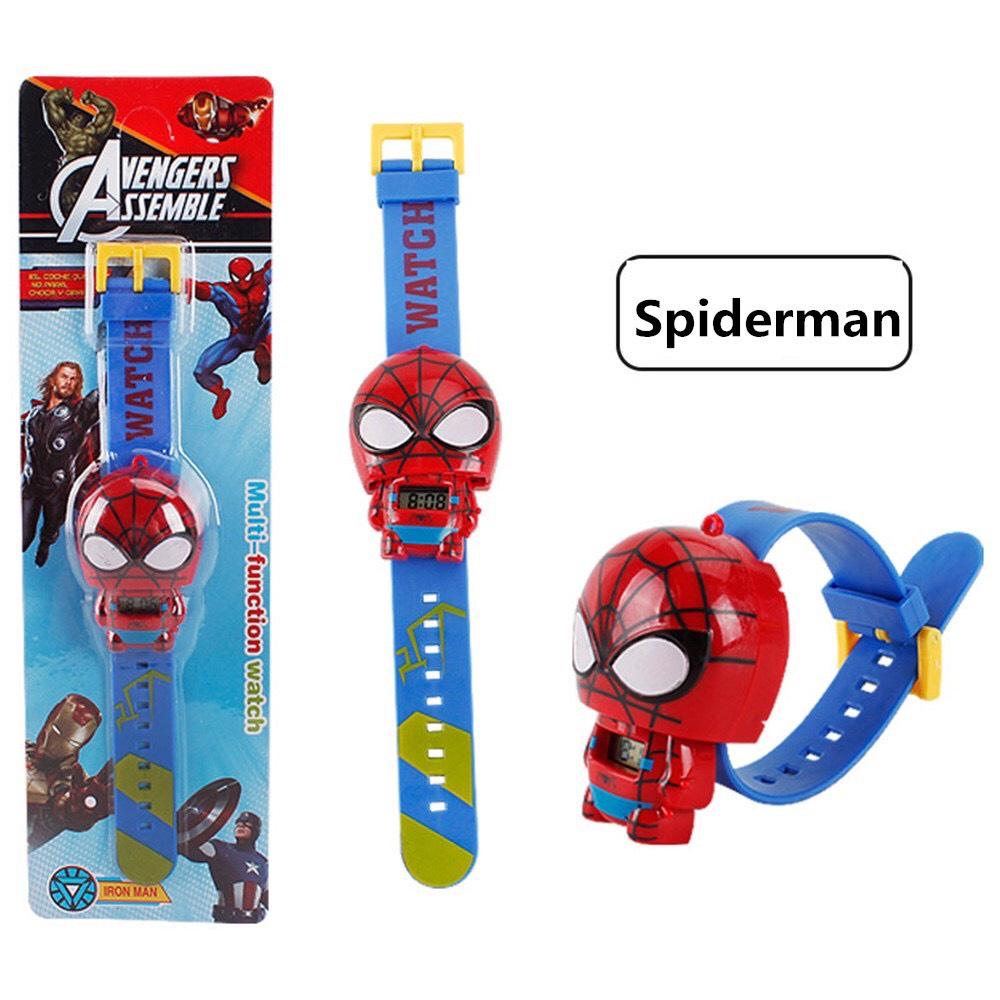 Đồng Hồ Iron Man Spider-Man Biến Hình dễ thương dễ thương H2,Đồng Hồ Công Chúa Helo kitty Dành Cho Bé Gái, Chống Nước