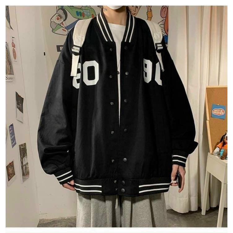 Áo khoác Bomber dù HD90 form rộng 2 lớp nam nữ Unisex siêu duyên KMG