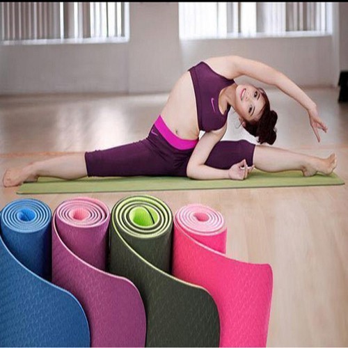 Thảm Tập YoGa TPE Cao Cấp 6 mm Loại Dày 2 Lớp GroFa - Chính Hãng