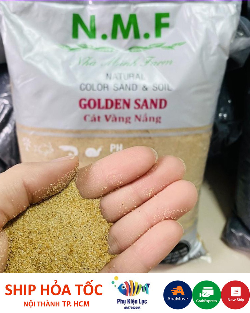 Cát Nắng Vàng Siêu Mịn 1Kg- Trải Nền Thủy Sinh