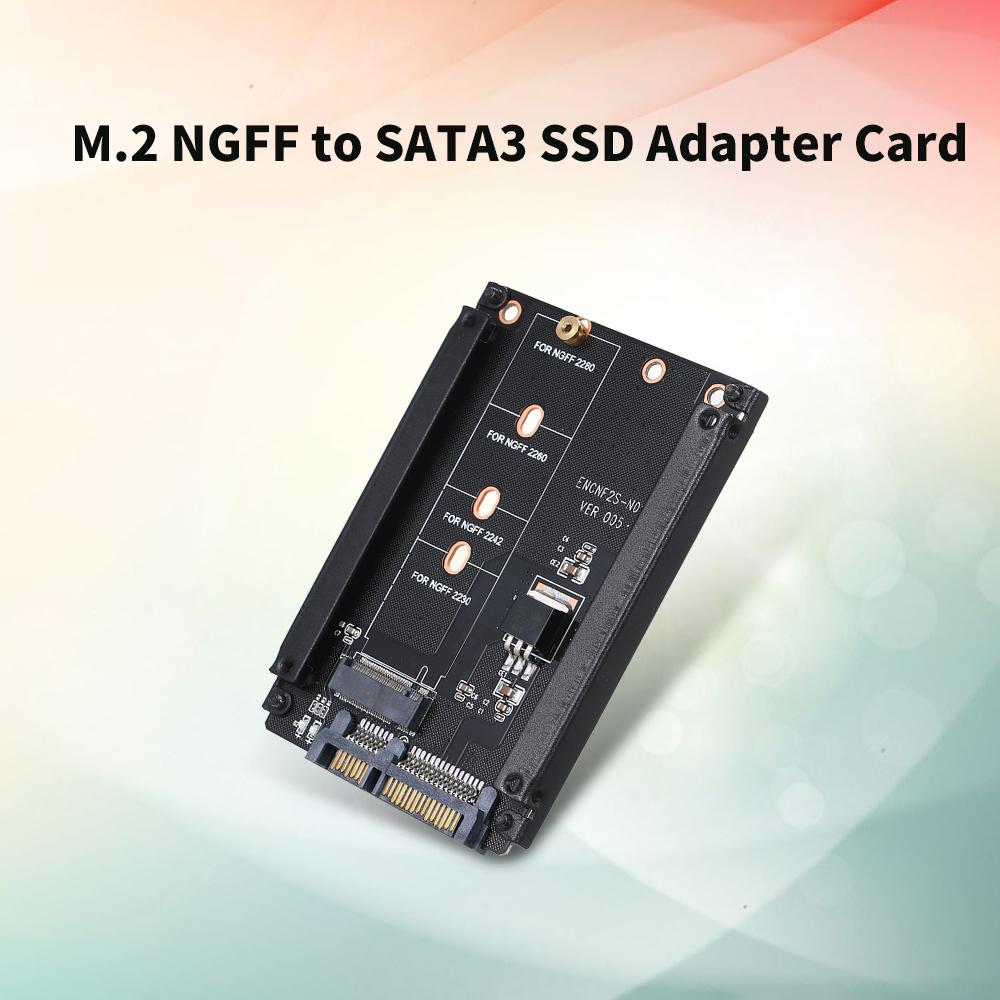 NGFF to SATA Adapter Card M.2 KEY B-M SSD SATA3.0 Converter Support Model 2230 2242 2260 2280