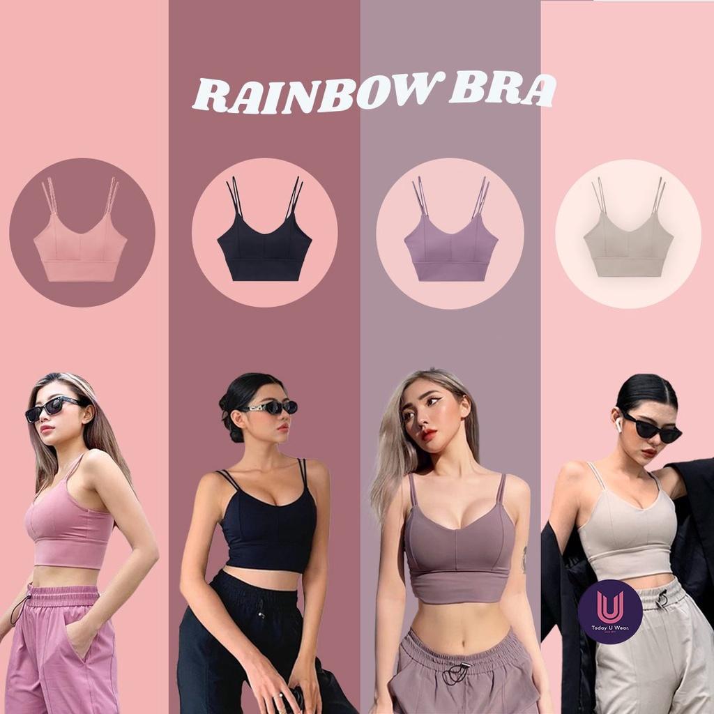 Áo Thể Thao Tập Gym Yoga Rainbow Bra (co giãn tốt, có mút, không gọng,ôm dáng,thoáng khí,chất liệu cao cấp)