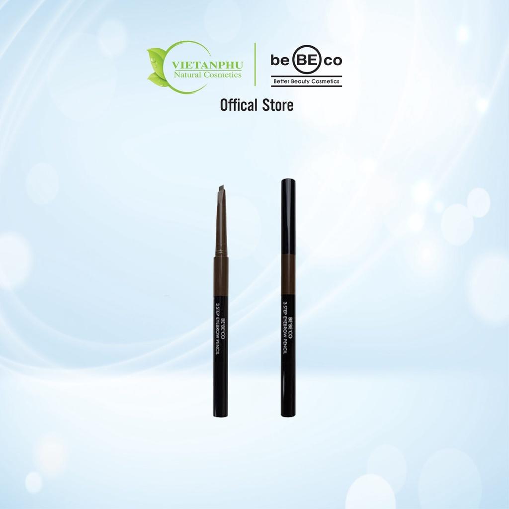 Chì kẻ sợi chân mày 3 chức năng BEBECO Hàn Quốc 3 STEP EYEBROWN PENCIL #01, #02, #04