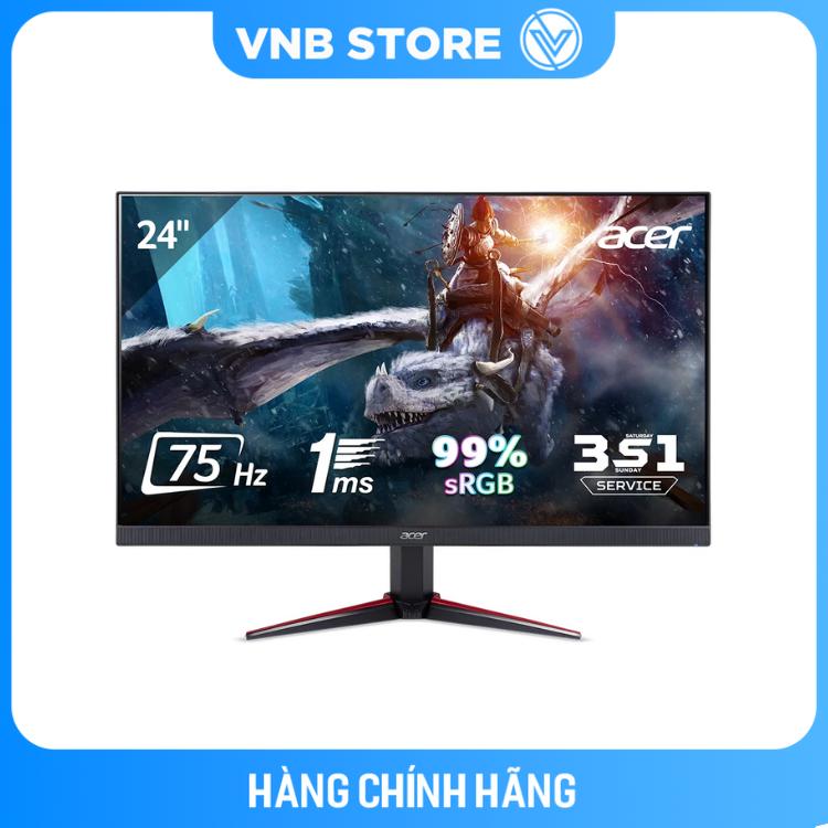 Màn hình Acer Nitro VG240Y (23.8"/FHD/IPS/75Hz/1ms/250nits/HDMI+VGA+Audio/Freesync) - Hàng Chính Hãng