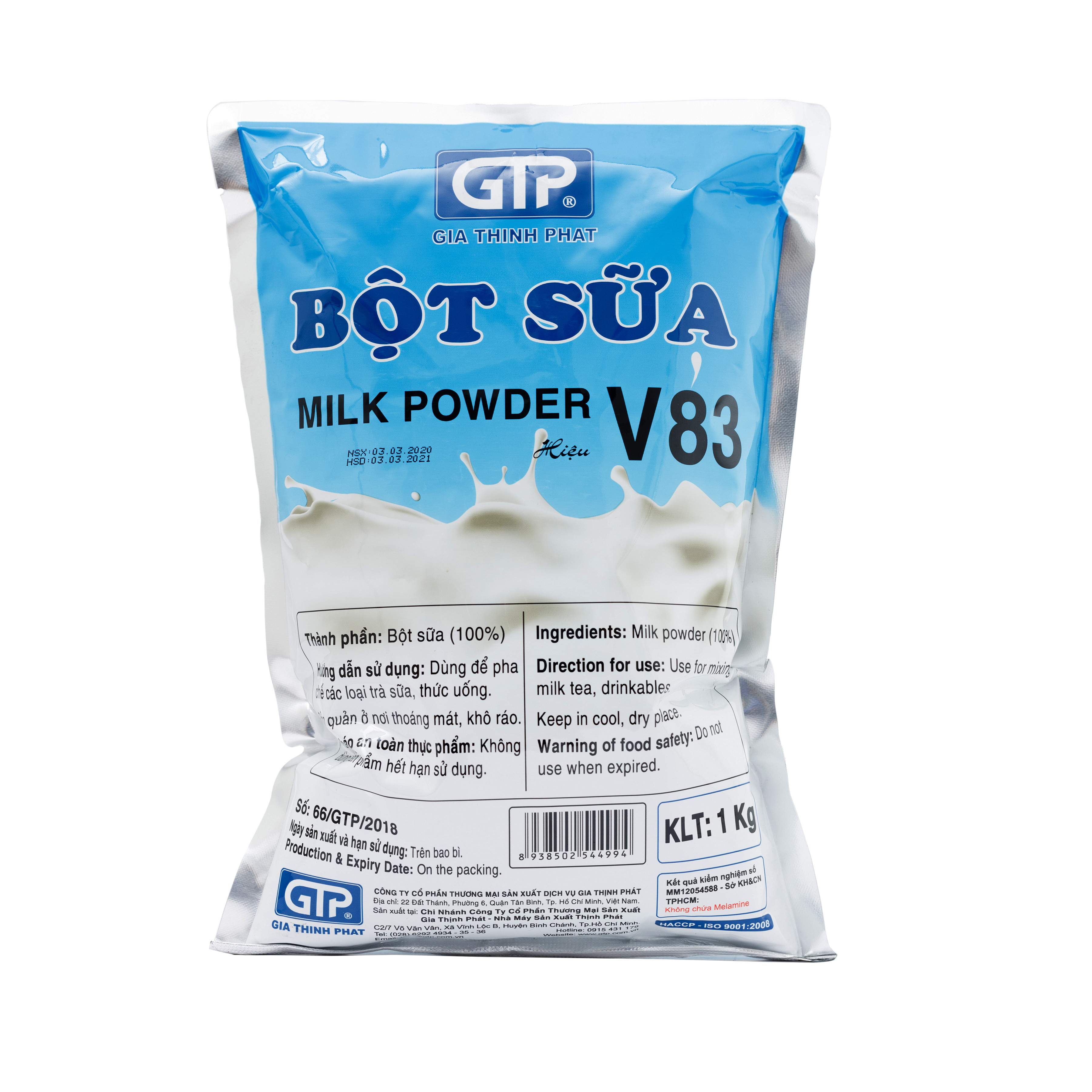 Bột kem béo V83 GTP [5kg]– Bột béo thực vật cao cấp, nguyên liệu pha chế trà sữa, nấu trà sữa ngon